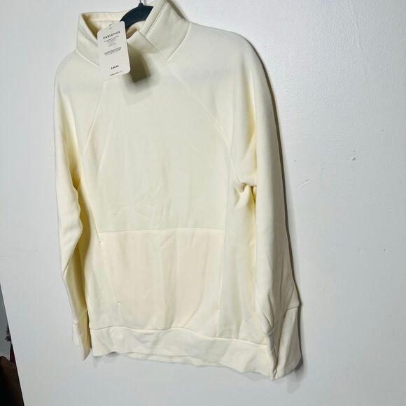 Fabletics Zaylee Funnel Neck Tunic Sweatshirt NWT $89.95 Ivory M/8 - Picture 2 of 11